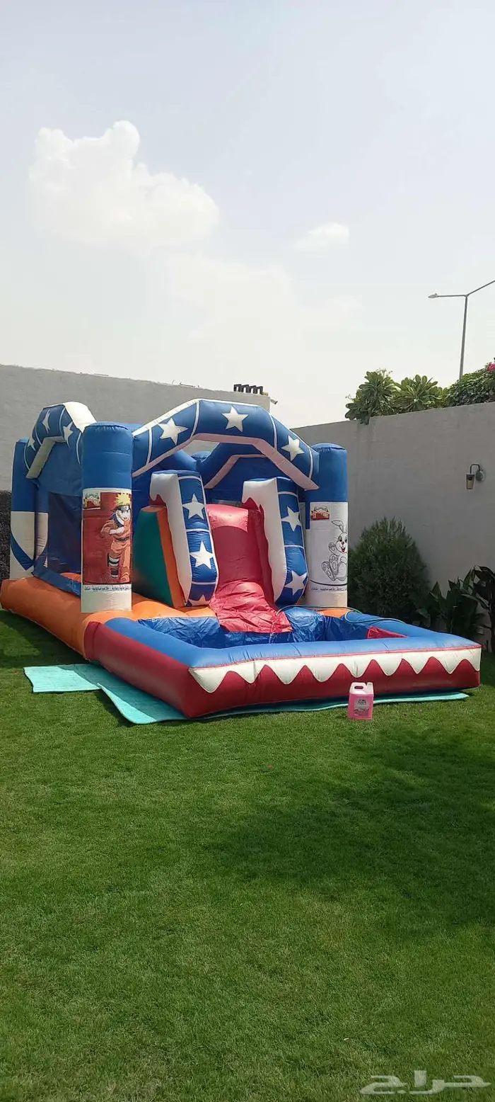 إيجار نطيطات زحليقه مائيه ملعب صابوني 4