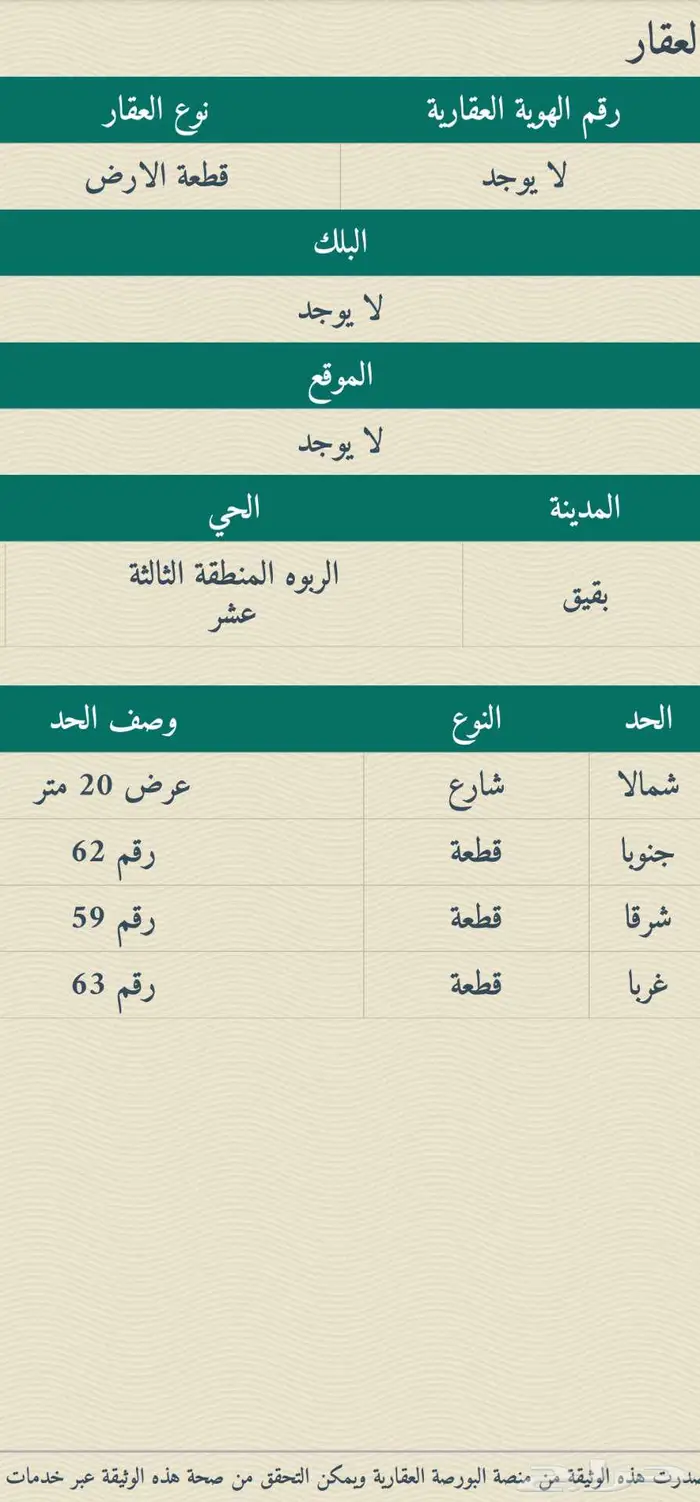 للبيع ارض في مدينة بقيق الشرقية 1