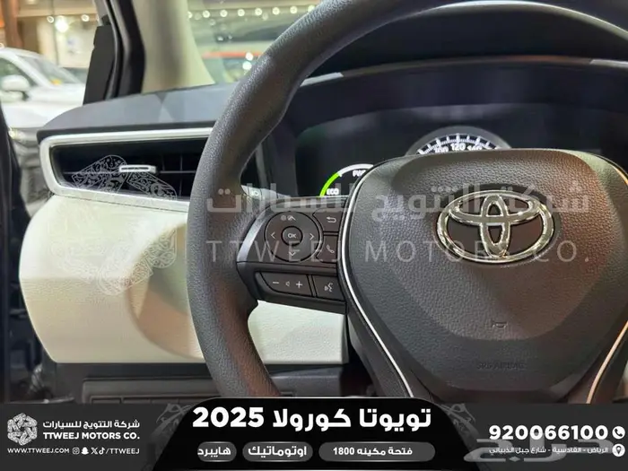 كورولا طيس مكينه 1800رمادي هايبرد 2025 اقل سعر كاش واقساط 18