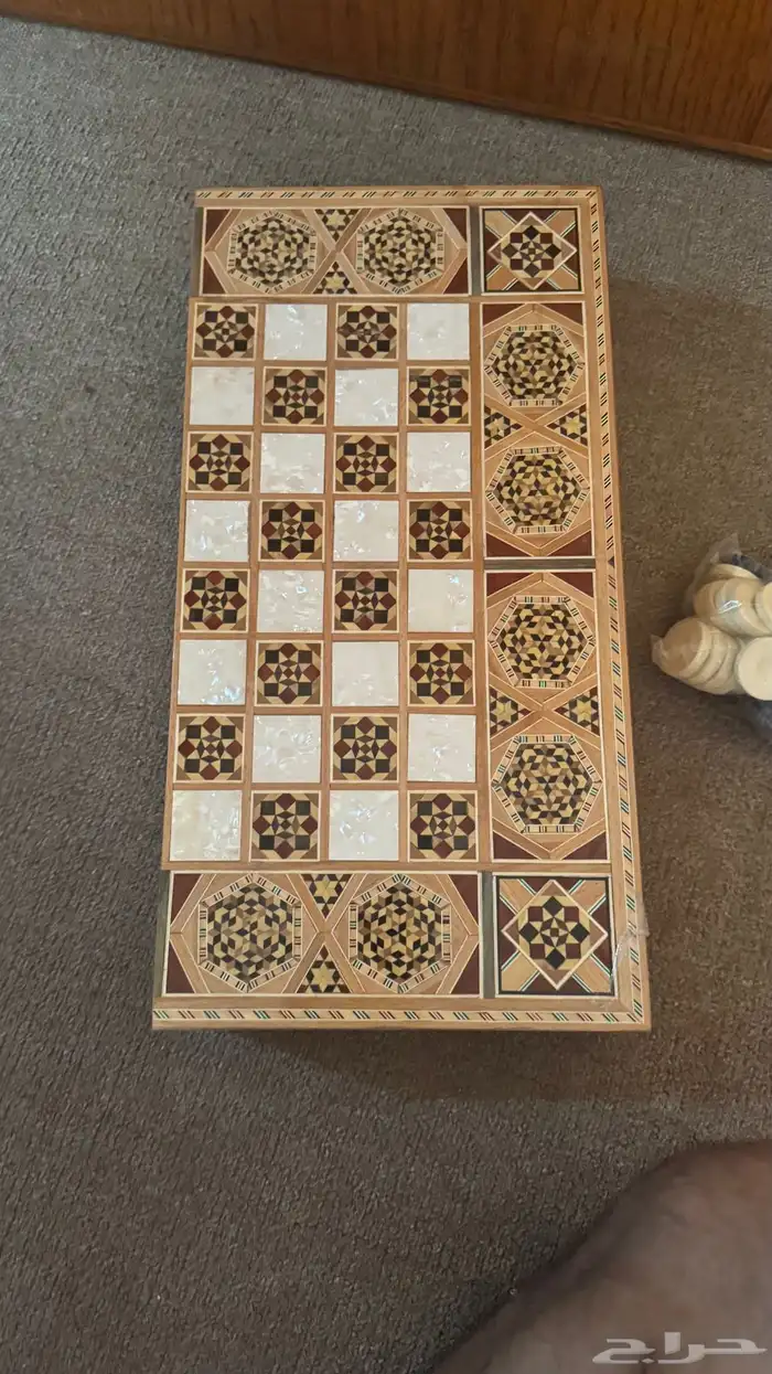 طاولة زهر و شطرنج دمشقية 0