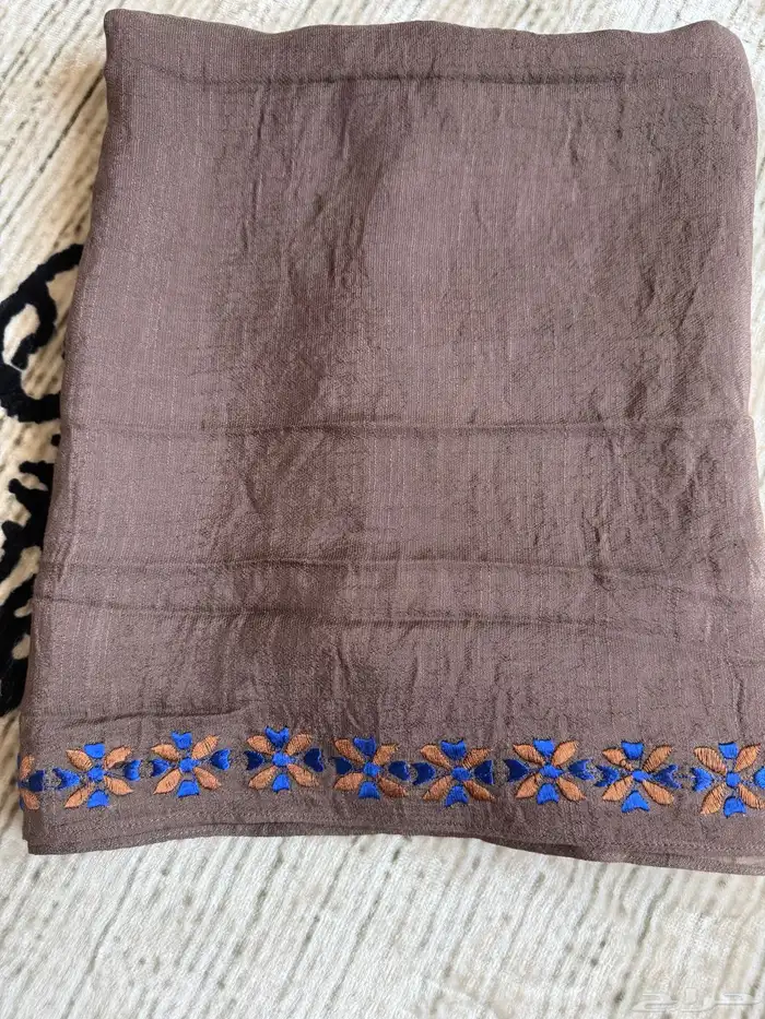طرحة تطريز   طرح   مطرزه   لينن 5