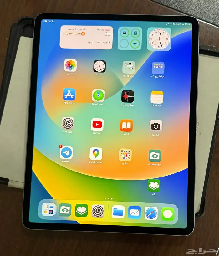 للبيع ايباد برو 12.9 إنش 256 قيقا الجيل الثالث 3