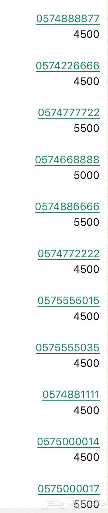 ارقام مميزة 25