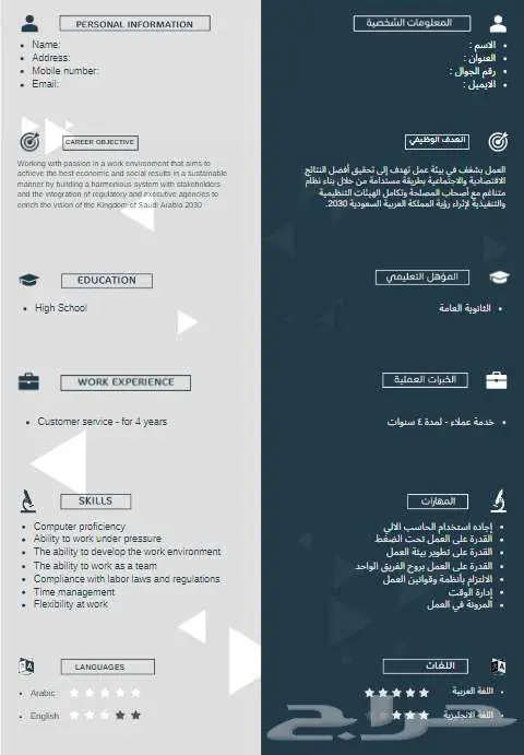 تصميم سيرة ذاتية Cv 0