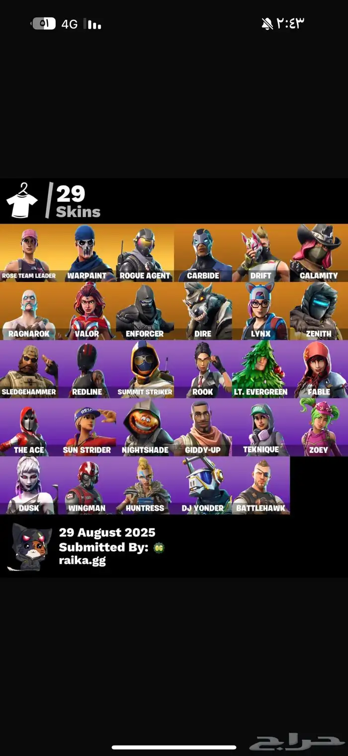 حساب فورت حد 70 0