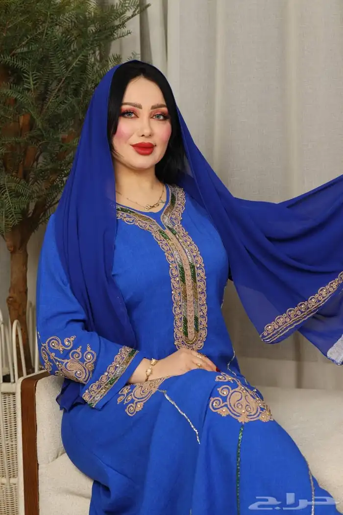 جلابيات موديل كويتي مع طرحه 3
