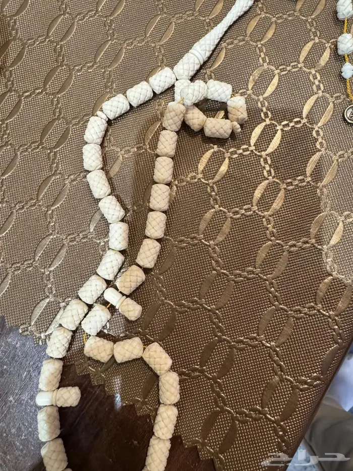 سبحة عاج الفيل منقوش اصلية 0
