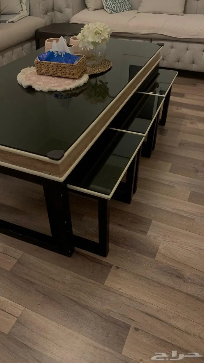 طاوله كبيره وطاولات خدمه 9