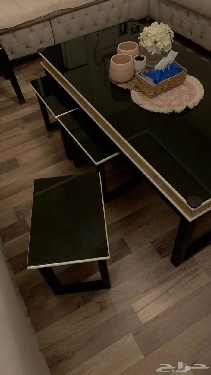 طاوله كبيره وطاولات خدمه 7