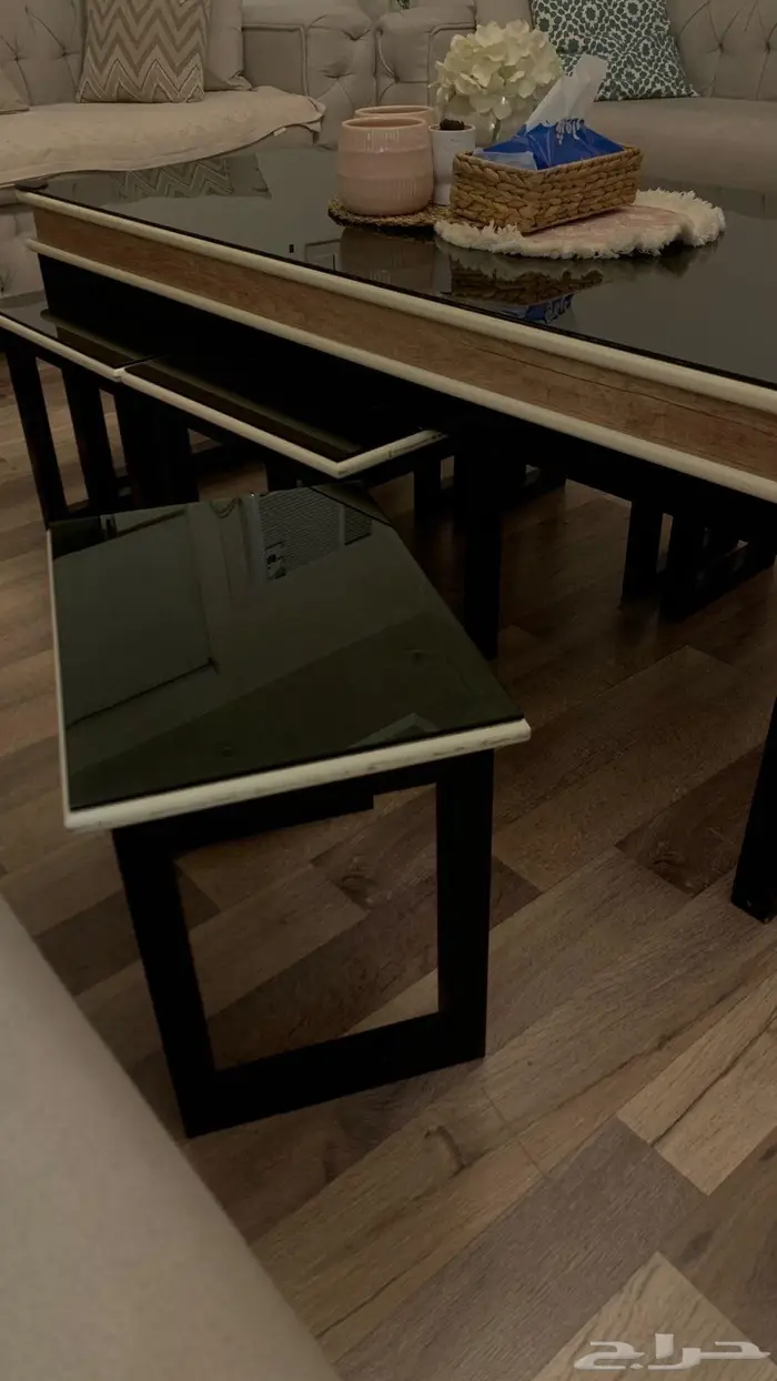 طاوله كبيره وطاولات خدمه 5