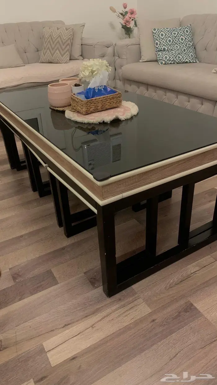 طاوله كبيره وطاولات خدمه 6