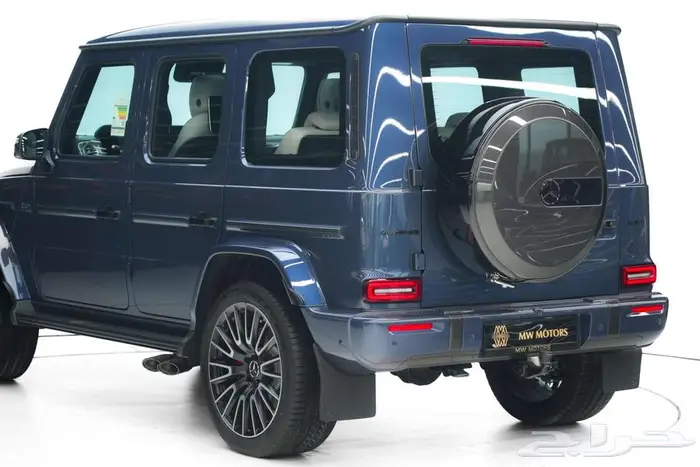 مرسيدس G 63 موديل 2025 أصفار خليجي أزرق أبيض مانوفاكتور 5