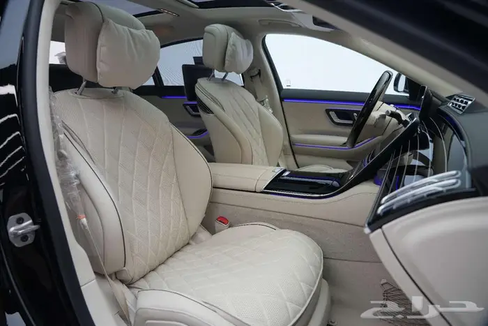 مرسيدس S 500 موديل 2025 أصفار خليجي أسود أبيض 13
