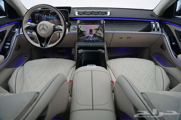 مرسيدس S 500 موديل 2025 أصفار خليجي أسود أبيض 6