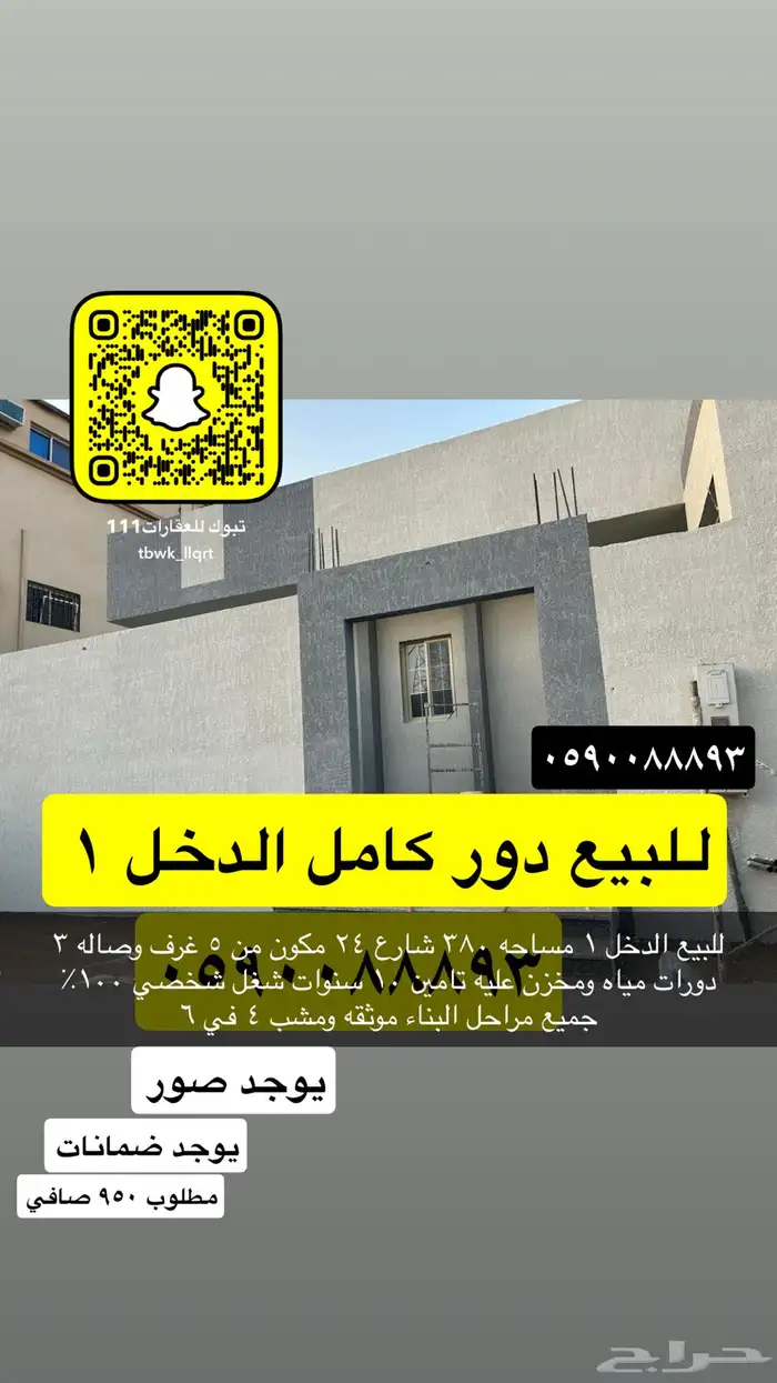 للبيع اراضي اداور عماير جميع احياء 55