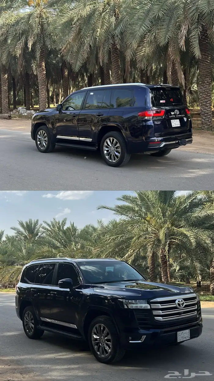 لاند كروزر 2023 الون ازرق غامق الممشى 200 الف تقريبا ديزل 2