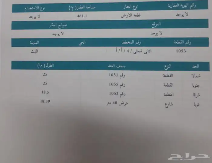 ارض للبيع او الاستثمار مكة المكرمة محافظة الليث 1