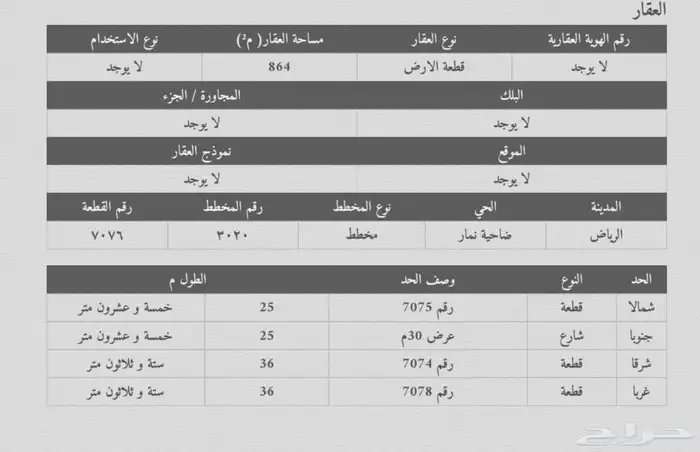 للبيع أرض تجارية ضاحية نمار مخطط 2030 2