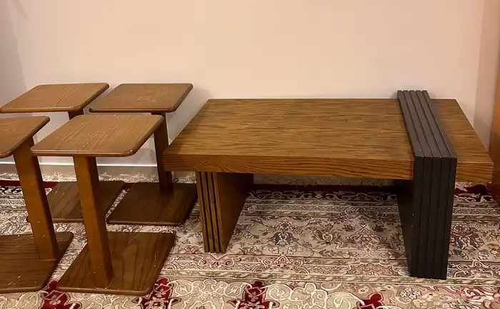 طقم طاولات خشب 1