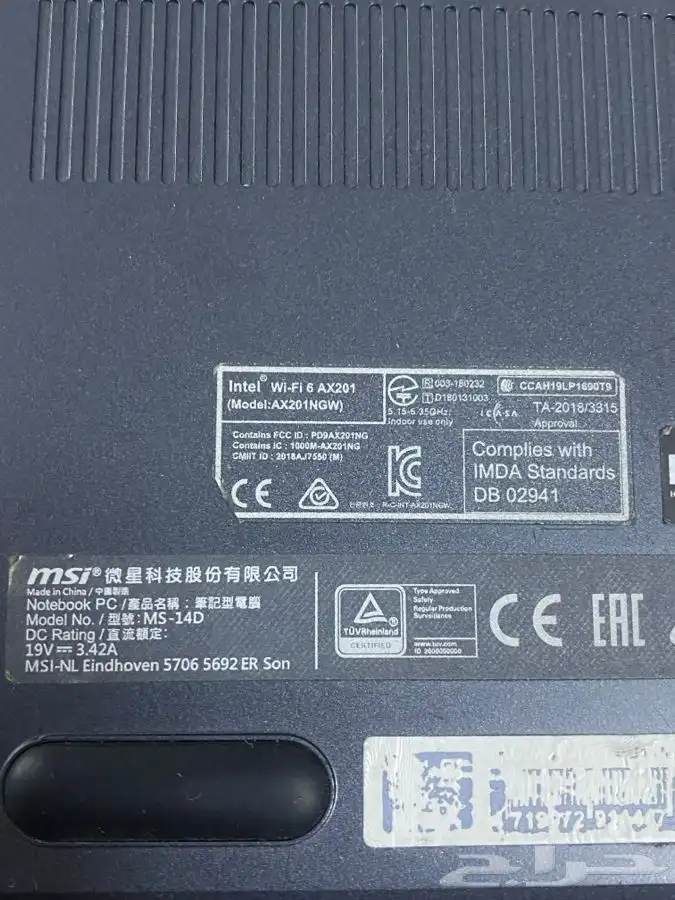 لاب توب msi modren14 مودرن 14 5