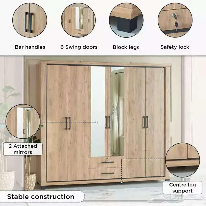 Premium 6-Piece King Bedroom Set   Brand New  Never Used 2