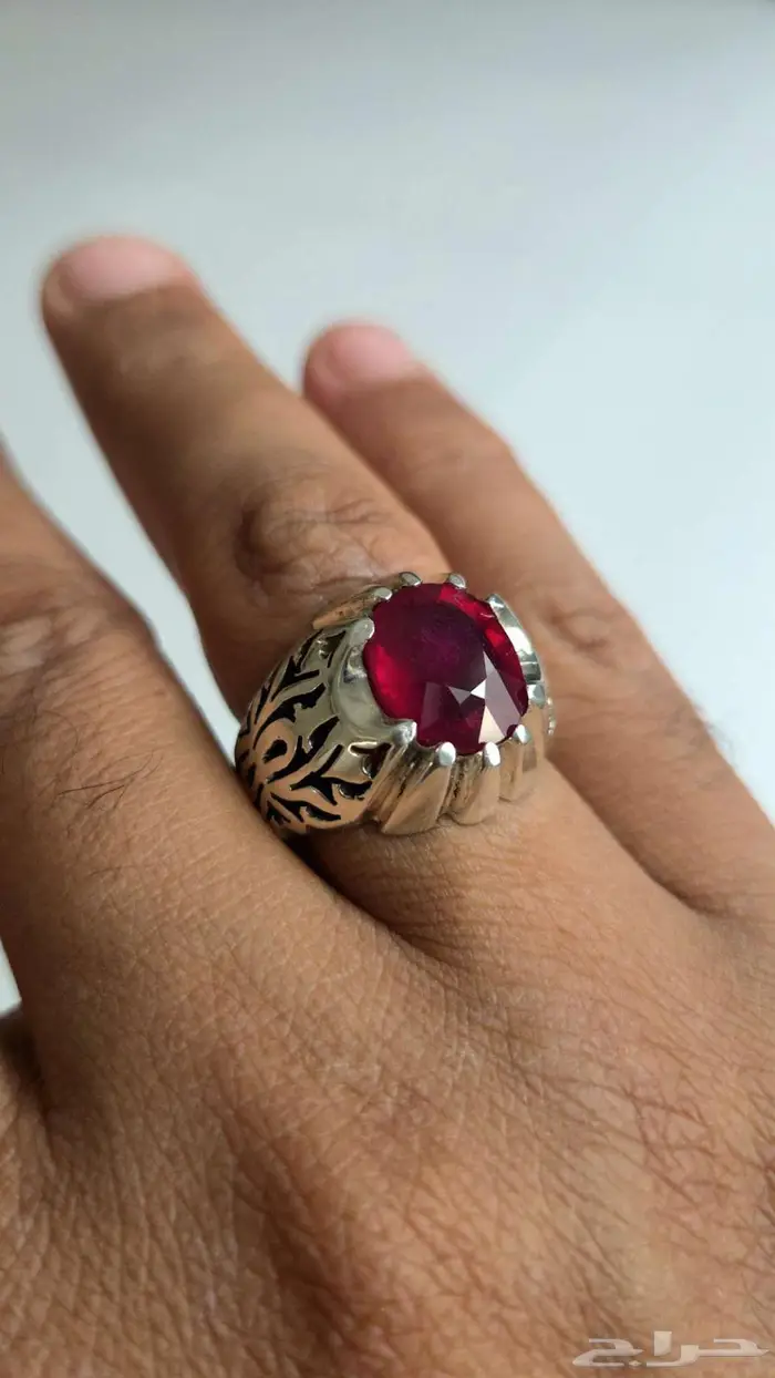 خاتم ياقوت افريقي طبيعي 0