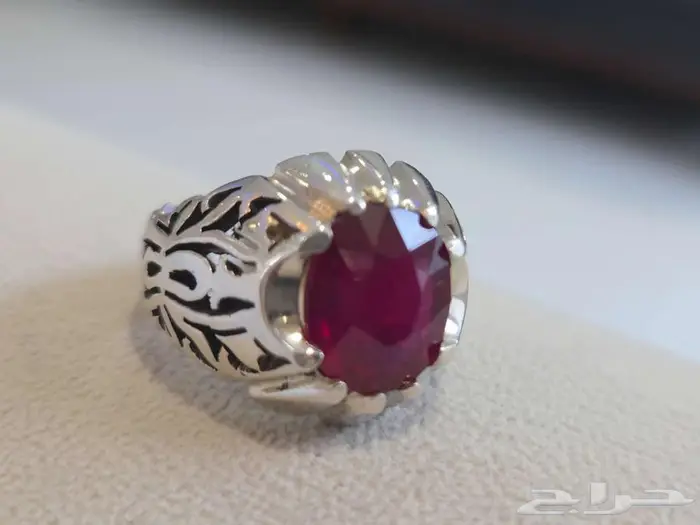 خاتم ياقوت افريقي طبيعي 2