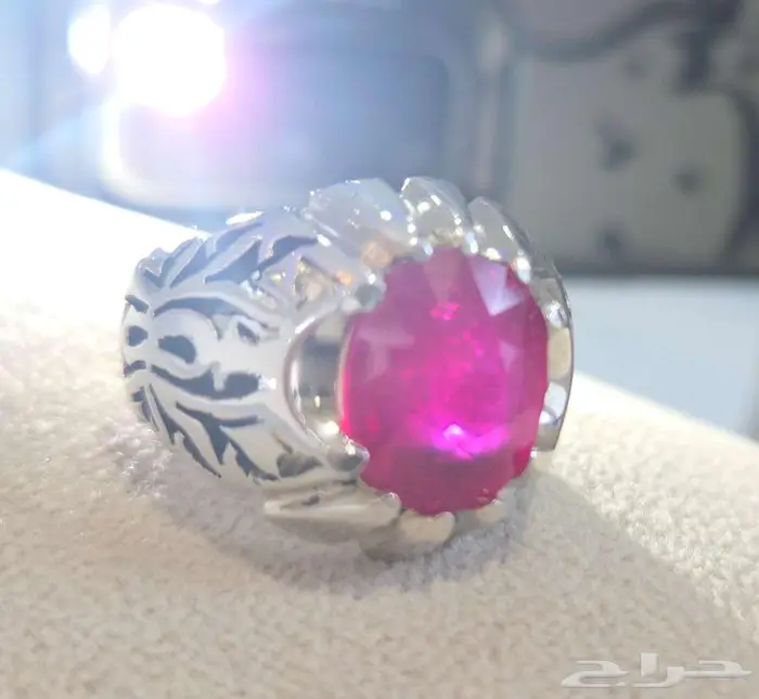 خاتم ياقوت افريقي طبيعي 1