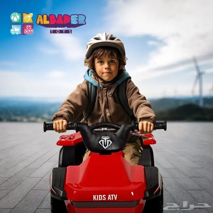 دباب كهربائي للأطفال بتصميم 4 عجلات بقوة 6V - دباب أطفال 12