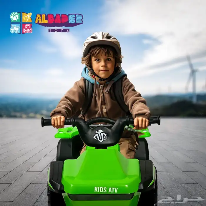 دباب كهربائي للأطفال بتصميم 4 عجلات بقوة 6V - دباب أطفال 5
