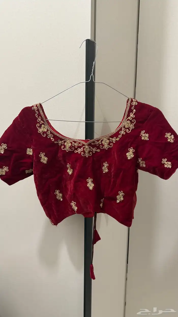 فستان هندي احمر - فستان غمره - فستان شعبي -فستان ميل 0