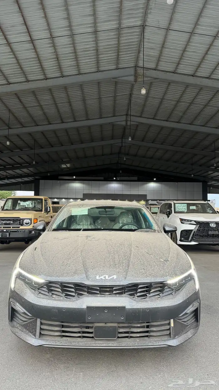 كيا 2025 K5 استاندر مطور بصمة سعودي اللون رمادي بطاقة جمركية 1