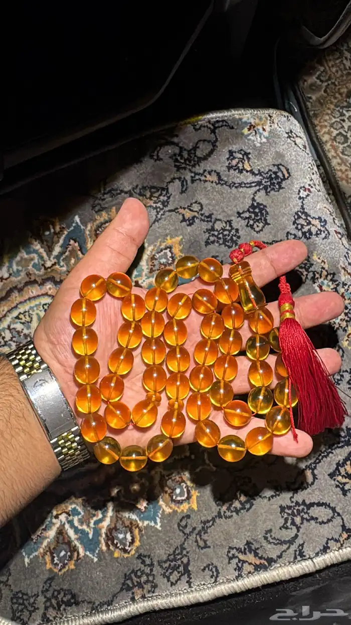 سبحة كهرمان عسلي قصة مميزة 1