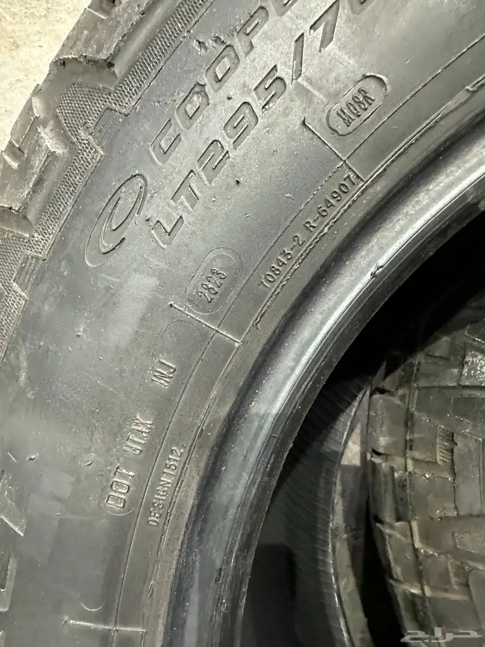 كفرات نص حجري كوبر امريكي مقاس 295 70 18 14