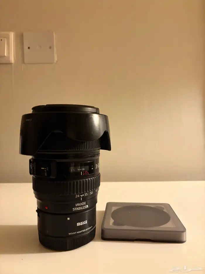 عدسة Canon EF 24-105mm f 4 مع الأدابتر   فلتر ND 0