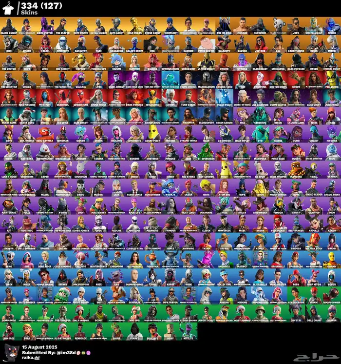 حساب فورت نوادر سيزون 3 و المنتي 0