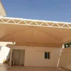 مظلات وسواتر سندويش بنل برجولات شكل خشبي مستودعات لكسان 26