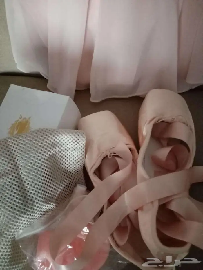 فستان باليه وردي وحذاء باليه (مقاس أطفال 8 9 سنوات) 5