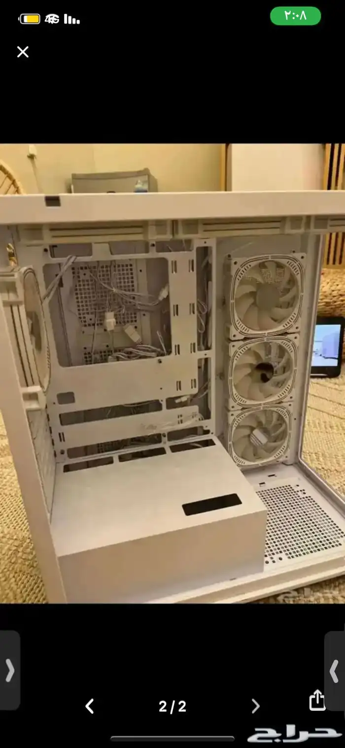 بيسي قيمنق pc كيس ابيض كرت شاشه مذربورد معالج 0