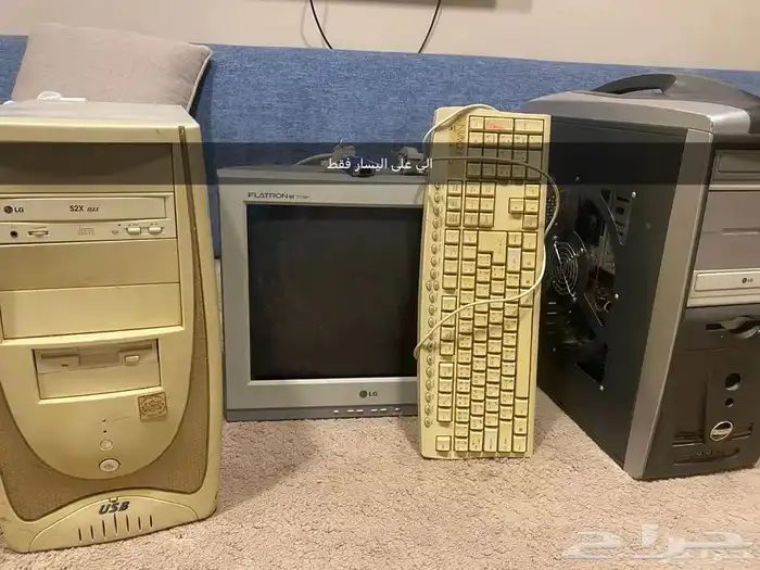 كمبيوتر مكتبي قديم شاشه ابو ظهر ويندوز windowsXPشغال ريترو 0