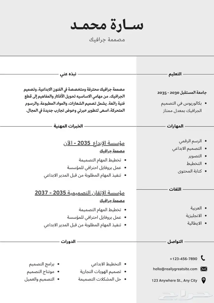 تصميم سيرة ذاتية ب 15 ريال 3