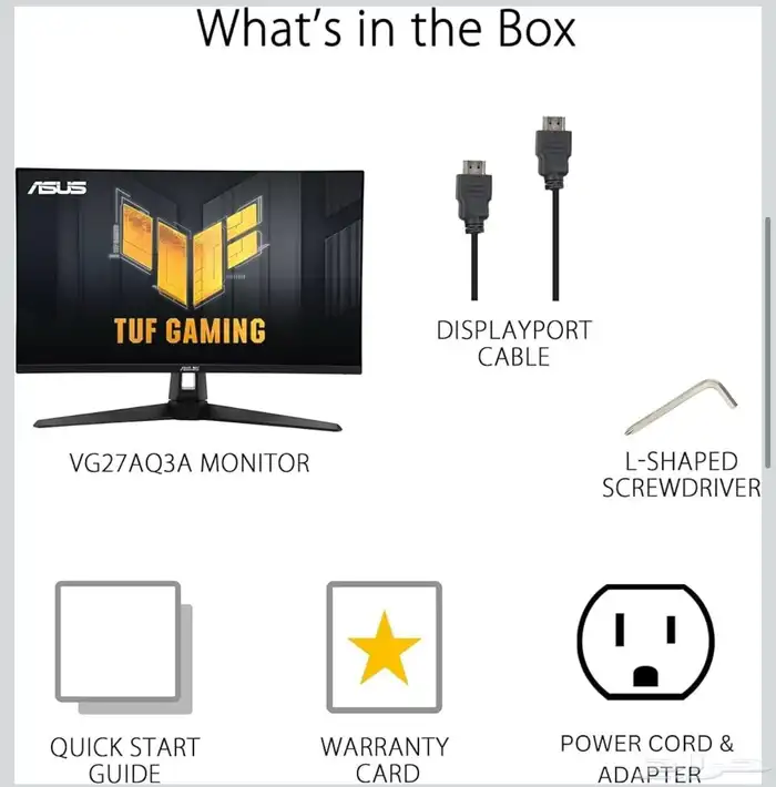 شاشة Asus 2k 180hz 5