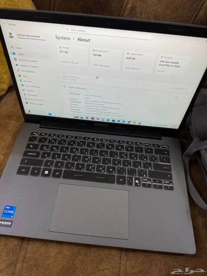 لاب توب msi 6