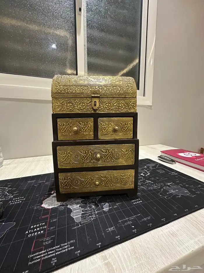 صندوق نحاسي فاخر يدوي صنع الهند - جديد 0