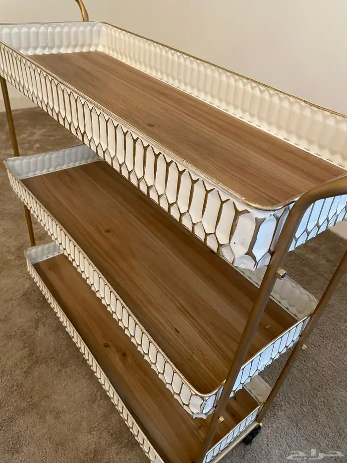 عربة خدمه ثلاث ادوار بعجلات 0