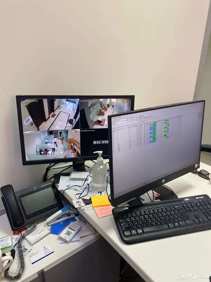 نظام مراقبة 4 كاميرات و الجهاز شامل شاشة كمبيوتر للعرض 2