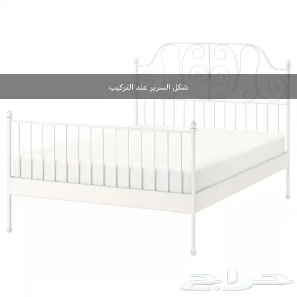 سرير ايكيا نظيف مقاس 200 140 0