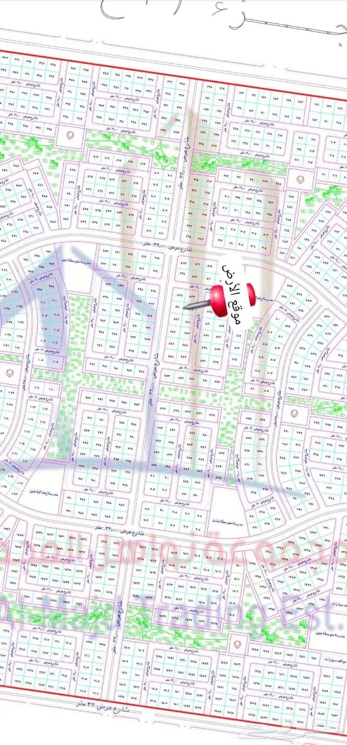 نص ارض للبيع في مخطط جوهرة العروس 2ح شارع 32 1