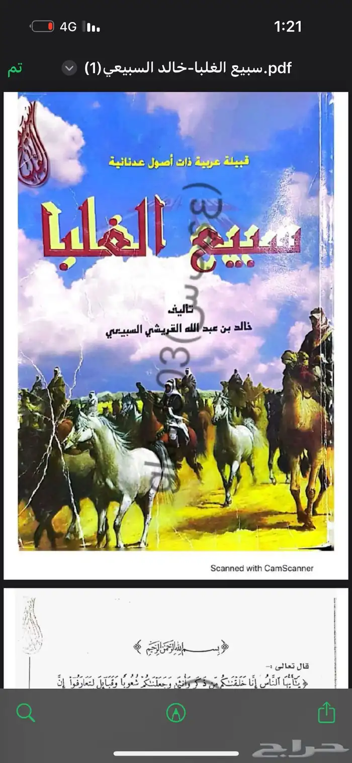 كتاب تاريخ سبيع الغلباء 0