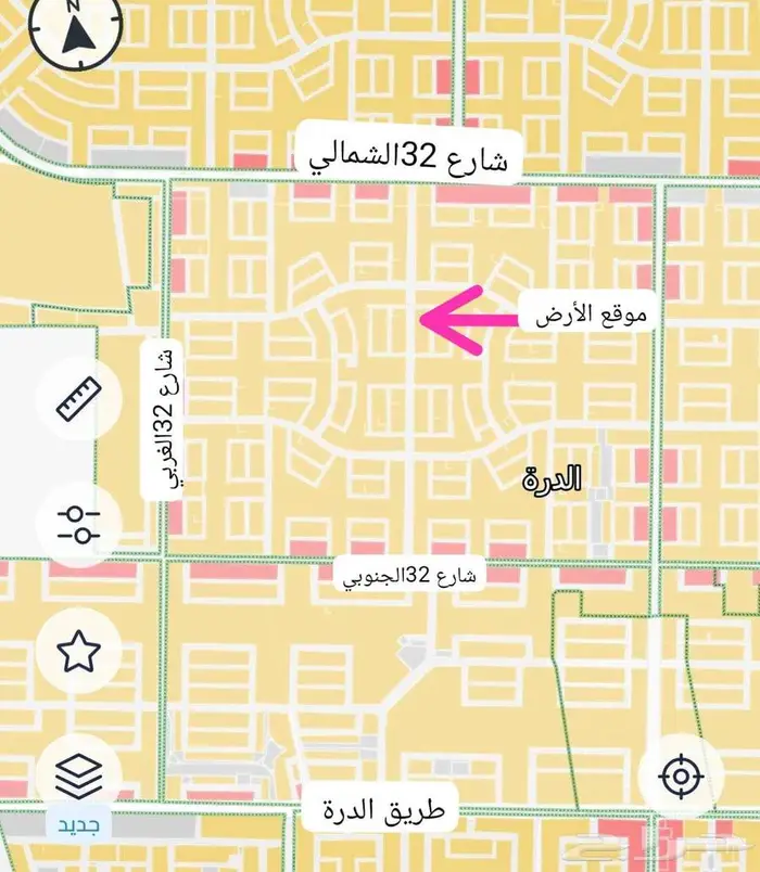 نص ارض للبيع في مخطط جوهرة العروس 2ح شارع 32 0